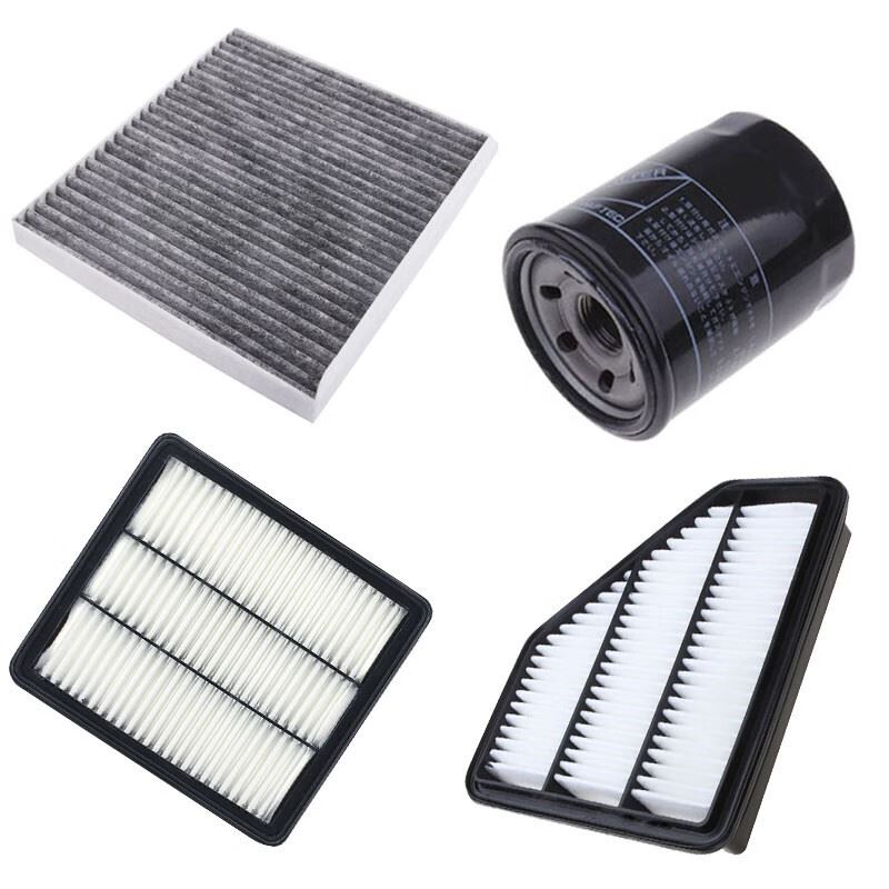 Engine air filter, cabin filter and oil filter set for passenger cars